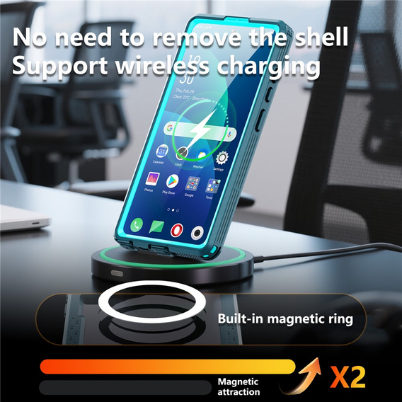 Αδιάβροχη θήκη Redpepper MagSafe για Samsung Galaxy S26 Ultra, μπλε