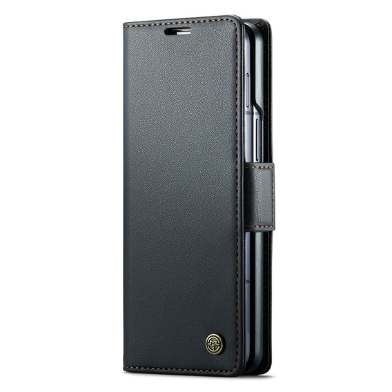 CASEME flip case για Samsung Galaxy Z Fold6 5G, Litchi Wallet, μαύρη