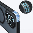 Θήκη για Honor 400 Pro 5G, για MagSafe, ERBORD Μatt Case, μαύρη + Γυαλί οθόνης