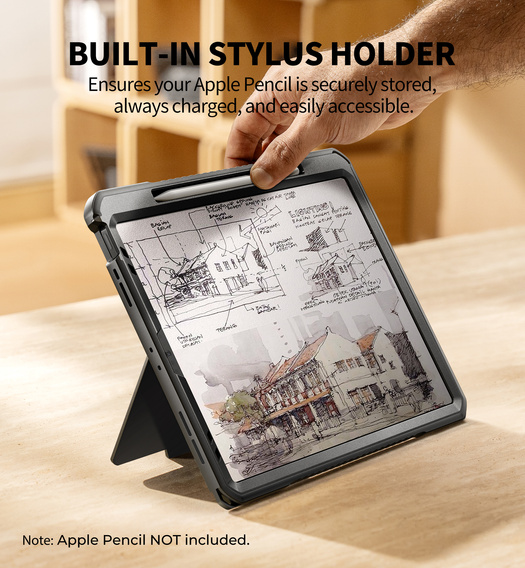 Θήκη Dexnor 360° με ιμάντα και θήκη για γραφίδα για iPad Pro 13" 2024 (7ης γενιάς)