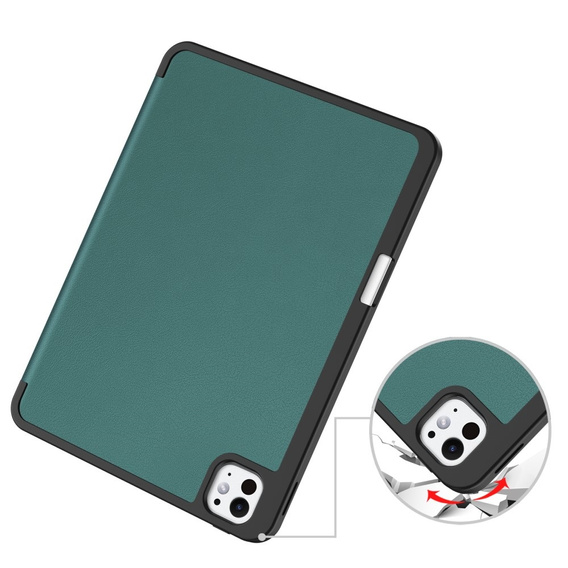 Θήκη για iPad Pro 11" 2024 (5 gen.), Smartcase με χώρο για γραφίδα, πράσινη
