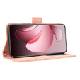 Θήκη με πτερύγιο για Oppo Reno 13 Pro, Card Slot, ροζ