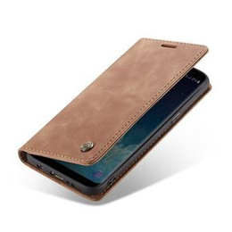 θήκη CASEME για Samsung Galaxy S8, Leather Wallet Case, καφέ