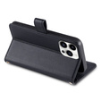 Θήκη με πτερύγιο για iPhone 14 Pro, Wallet Zipper Pocket, μαύρη