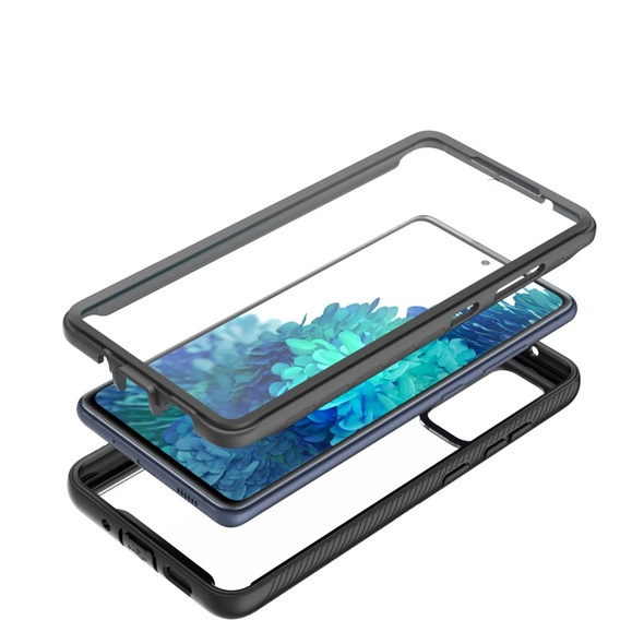 Θήκη για Samsung Galaxy S20 FE, Shockproof, με μεμβράνη, μαύρη