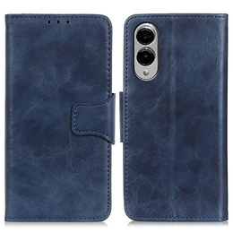 Θήκη με πτερύγιο για Samsung Galaxy S25 Edge, Crazy Horse Wallet, μπλε