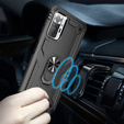 θωρακισμένη θήκη για Xiaomi Redmi Note 10 Pro, Nox Case Ring, μαύρη