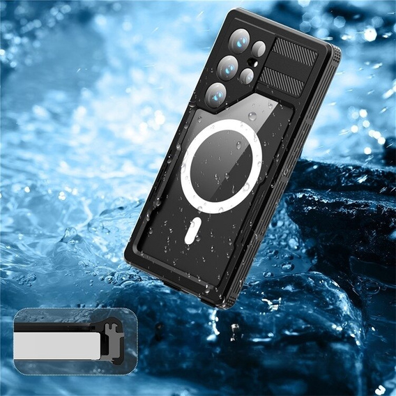 Αδιάβροχη θήκη για Samsung Galaxy S24 Ultra, Redpepper, για MagSafe, μαύρη