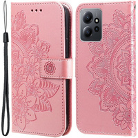 Θήκη με πτερύγιο για Xiaomi Redmi Note 12 4G, Mandala Flower, ροζ