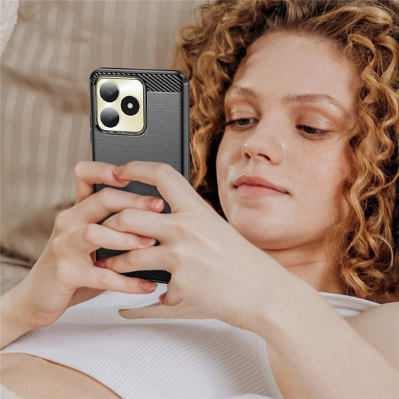 Θήκη για Realme C51, Carbon, μαύρη