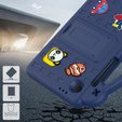 Παιδική θήκη για Samsung Galaxy Tab A9, Cute Patterns, με βάση, σκούρο μπλε