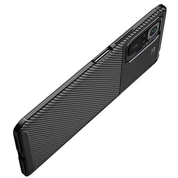 Θήκη για Xiaomi Redmi Note 10 Pro, Carbon Gel, μαύρη