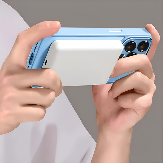 Θήκη για iPhone 16, για MagSafe, ERBORD Μatt Case, μπλε + Γυαλί οθόνης