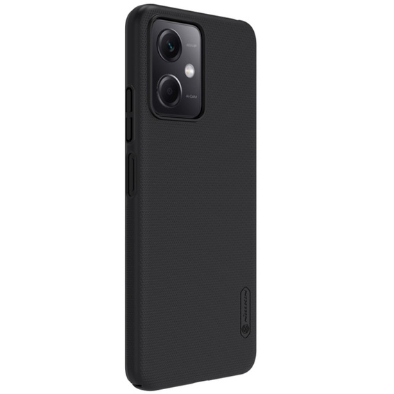 NILLKIN θήκη για Xiaomi Redmi Note 12 5G / POCO X5 5G, θήκη Super Frosted Shield, μαύρη