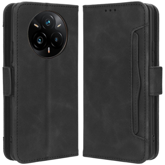 Θήκη με πτερύγιο για Realme 14 Pro 5G, Card Slot, μαύρη