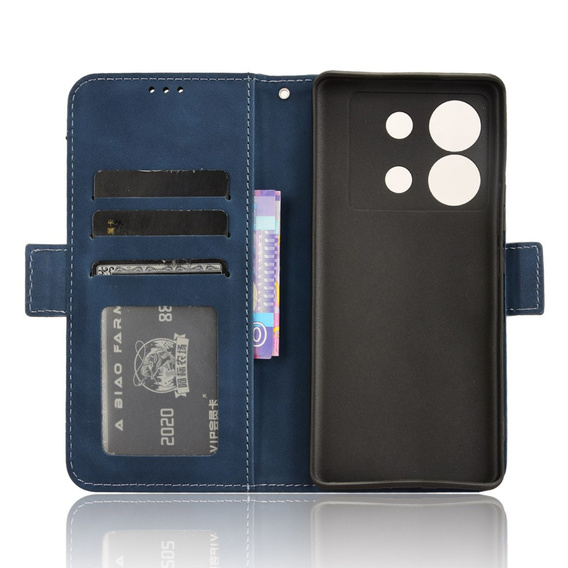 Θήκη με πτερύγιο για Infinix Zero 30 5G, Card Slot, σκούρο μπλε