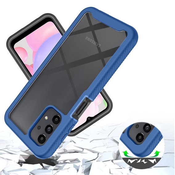 Θήκη για Samsung Galaxy A13 4G, Shockproof, με μεμβράνη, μπλε