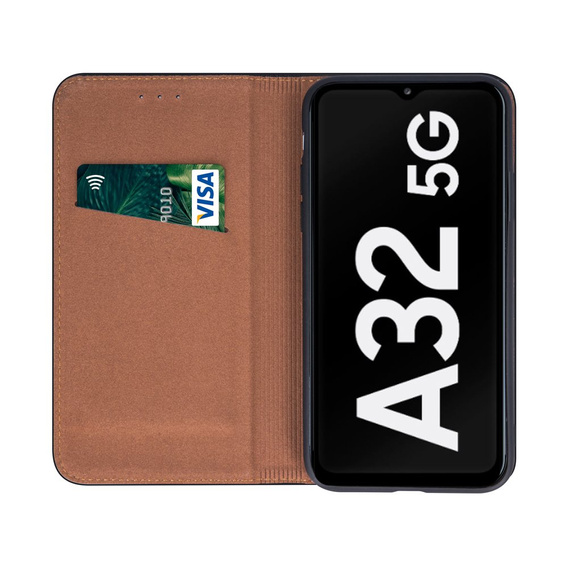 Θήκη με πτερύγιο για Samsung Galaxy A32 5G, Split Leather Wallet, μαύρη
