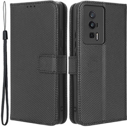 Θήκη με πτερύγιο για Poco F5 Pro 5G, Wallet Smart Magnet, μαύρη