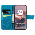 Θήκη με πτερύγιο για Motorola Moto G86 5G, Butterfly, μπλε