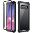 Θήκη για Samsung Galaxy S10 Plus, Dexnor Full Body Rugged, διαφανής / μαύρη