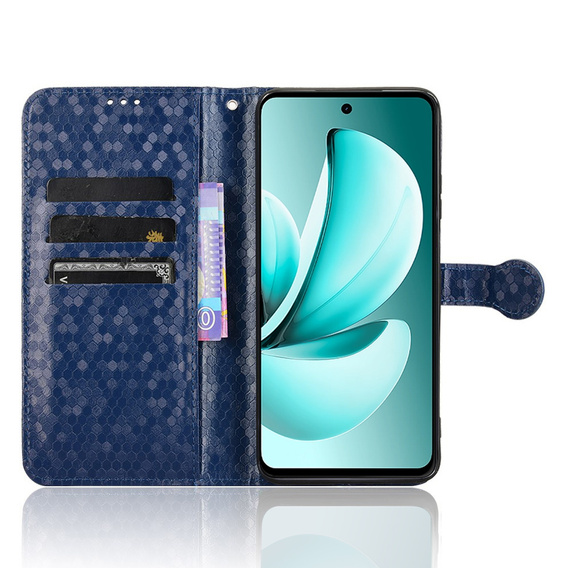 θήκη πτερύγιο για Realme C71, Wallet Rhombus, μπλε