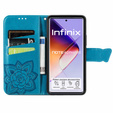 Θήκη με πτερύγιο για Infinix Note 40 Pro Plus, Butterfly, μπλε