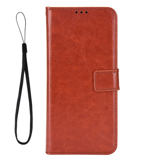 Θήκη με πτερύγιο για Huawei P60 / P60 Pro, Crazy Horse Wallet, καφέ