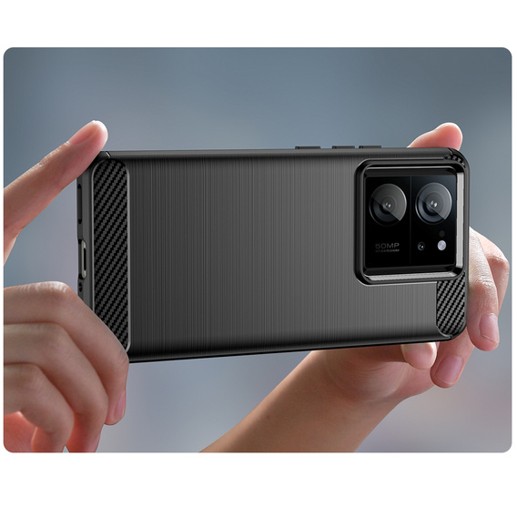 Θήκη για Xiaomi 13T / 13T Pro, Carbon, μαύρη