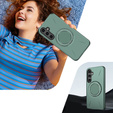 Θήκη με βάση για MagSafe για Samsung Galaxy A57 5G, πράσινη