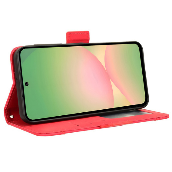 Θήκη με πτερύγιο για Samsung Galaxy A56, Card Slot, κόκκινη