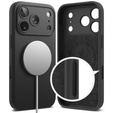 Θήκη Ringke για iPhone 17 Pro Max, Μαγνητική θήκη σιλικόνης MagSafe, Μαύρο