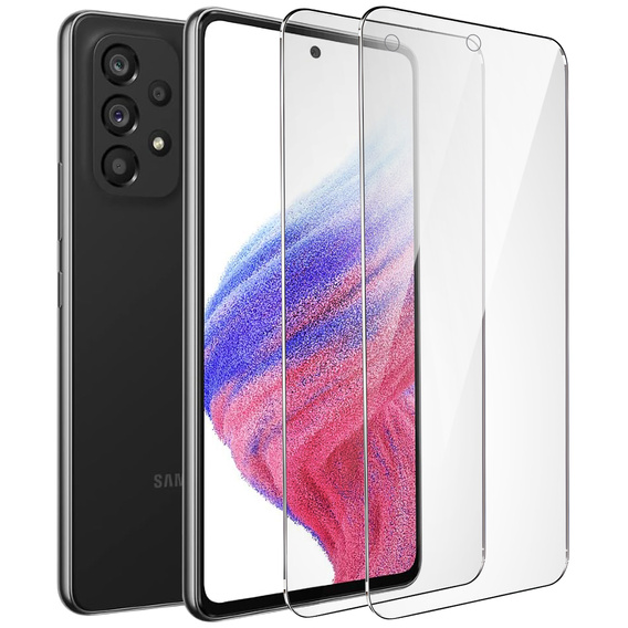 2x Μετριασμένο γυαλί για Samsung Galaxy A53 5G, ERBORD 9H Hard Glass στην οθόνη