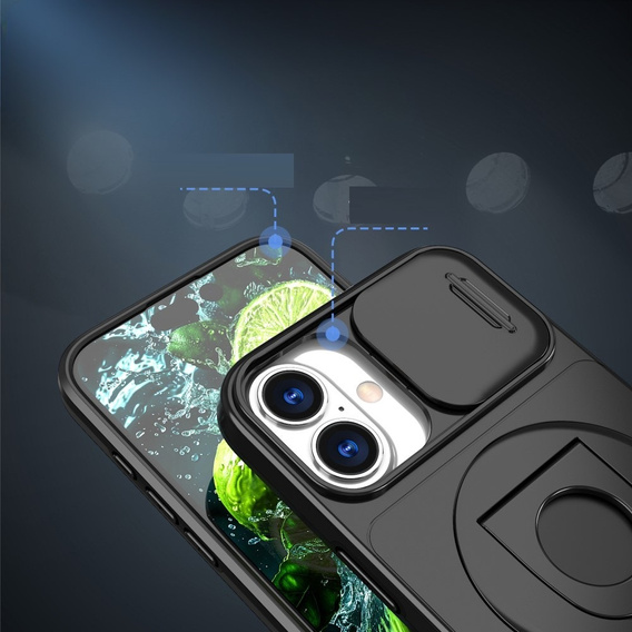 Θήκη για iPhone 16, Military Magnet, για MagSafe, μαύρη