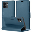 Θήκη για Oppo Reno 13F / Oppo Reno 13FS, ERBORD Glossy Litchi, πορτοφόλι με πτερύγιο, μπλε