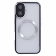 Μαγνητική θήκη MagSafe Dual Glass για iPhone 16, ασημένια