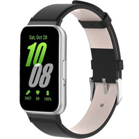 Δερμάτινο λουράκι για Samsung Galaxy Fit 3, Μαύρο