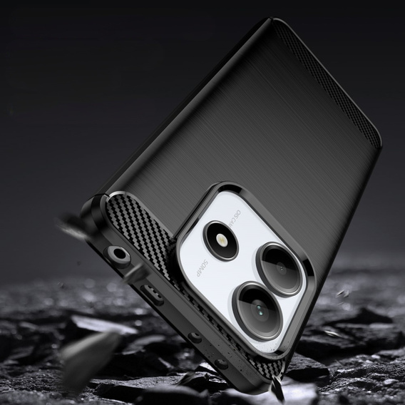 Θήκη για Xiaomi Redmi Note 14 5G, Carbon, μαύρη