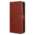 Θήκη με πτερύγιο για Infinix Note 40 Pro Plus, Crazy Horse Wallet, καφέ