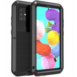 Love Mei Θήκη για Samsung Galaxy A51, armored with glass, μαύρη