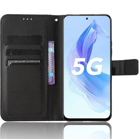 Θήκη με πτερύγιο για Honor 90 Lite 5G, Wallet Smart Magnet, μαύρη