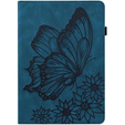 Θήκη για Lenovo Tab M9, Wallet Pen Slot, butterflies, καφέ