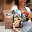 θήκη CASEME για Samsung Galaxy M33 5G, Leather Wallet Case, καφέ
