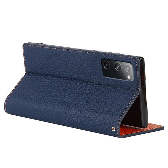 Δερμάτινη θήκη για Samsung Galaxy S20 FE, ERBORD Grain Leather, σκούρο μπλε