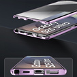 Μαγνητική θήκη MagSafe Dual Glass για Samsung Galaxy S25 Ultra, μωβ