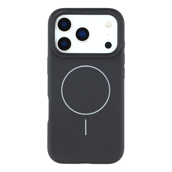 Θήκη σιλικόνης για iPhone 17 Pro, για MagSafe, αντικραδασμική, μαύρη