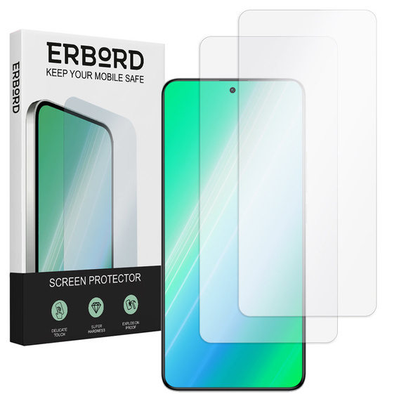 2x Μετριασμένο γυαλί για Motorola Moto E20/E30/E40, ERBORD 9H Hard Glass στην οθόνη