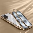 θήκη για το iPhone 16, Magnetic Dual Glass, χρυσή
