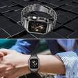 Ατσάλινο βραχιόλι με θήκη για Apple Watch 7/8/9 45MM, Γκρι