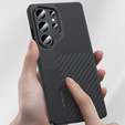 θήκη BENKS Kevlar για Samsung Galaxy S25 Ultra, για MagSafe, Carbon Fiber, μαύρη